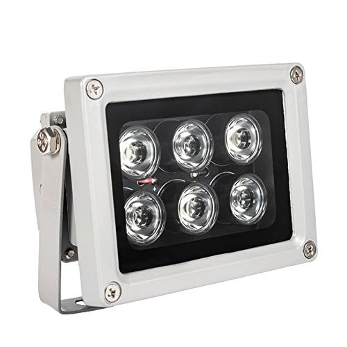 EVERSECU Infrared Illuminator, 850nm 6 LEDs 130 Feet 60 Degree Wide Angle IR Illuminator for Night Vision,Waterproof LED Infrared Light for CCTV Camera, Security Camera, No Power Adapter  - Image 3