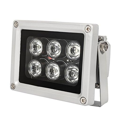 EVERSECU Infrared Illuminator, 850nm 6 LEDs 130 Feet 60 Degree Wide Angle IR Illuminator for Night Vision,Waterproof LED Infrared Light for CCTV Camera, Security Camera, No Power Adapter  - Image 2
