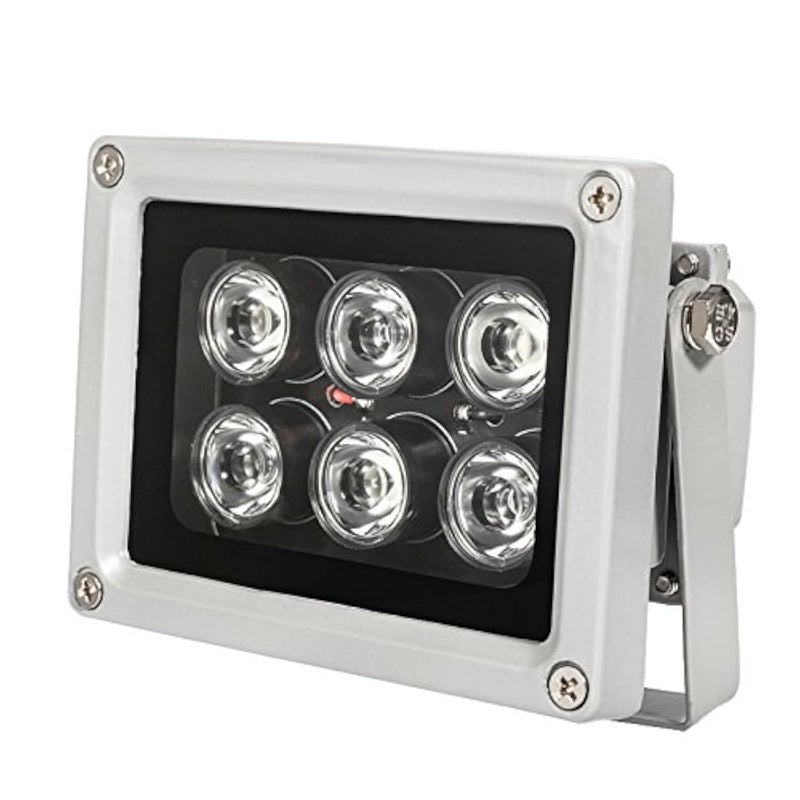 EVERSECU Infrared Illuminator, 850nm 6 LEDs 130 Feet 60 Degree Wide Angle IR Illuminator for Night Vision,Waterproof LED Infrared Light for CCTV Camera, Security Camera, No Power Adapter  - Image 1