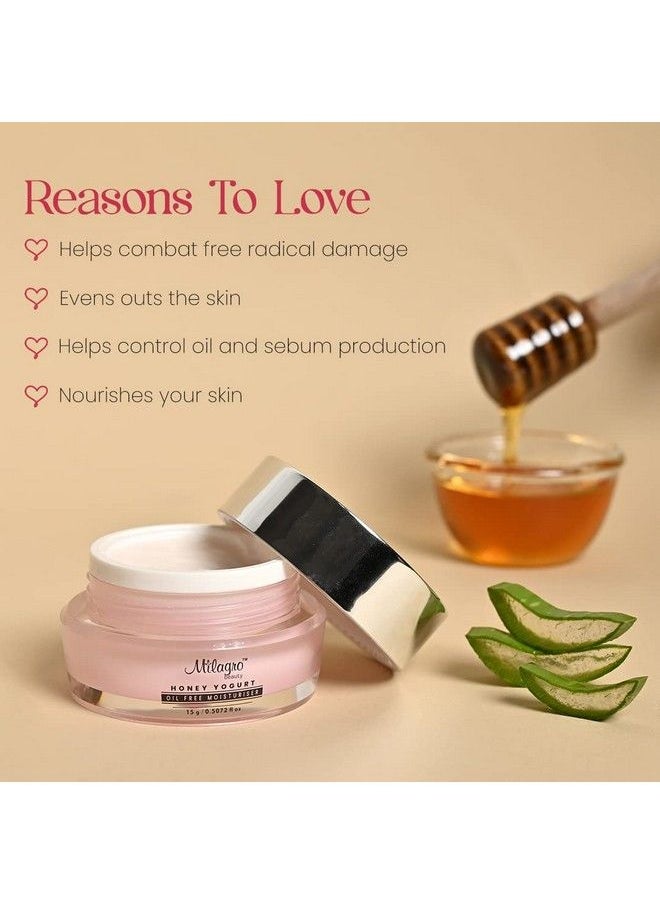Milagro Beauty Honey Yogurt Moisturizer Lightweight Deep Hydrating Nonclogging Oilfree Antiageing Formula With Goodness Of Shea Butter & Aloe Vera (50G)  - Image 4