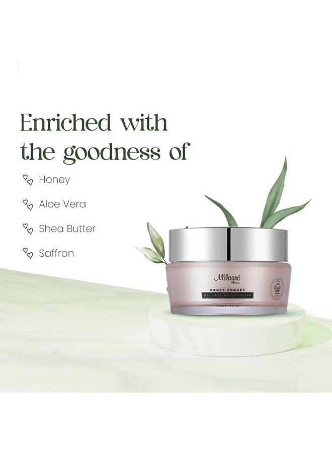 Honey Yogurt Moisturizer Lightweight Deep Hydrating Nonclogging Oilfree Antiageing Formula With Goodness Of Shea Butter & Aloe Vera (50G)