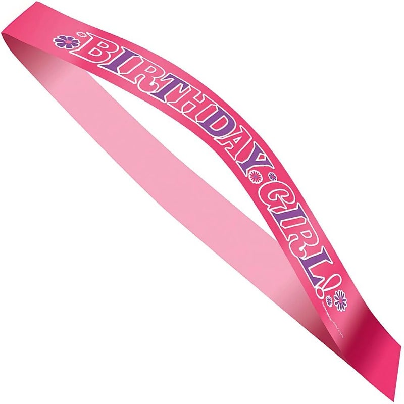 Unique Pink "Birthday Girl!" Satin Sash - 1 Count - Elegant Celebration Accessory For Parties & Events