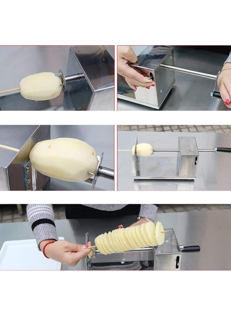 Hometec Tornado Potato Cutter, Spiral Potato Cutter, Kurukuru, Festival Stalls, Parties, Home and Commercial Use, Making Delicious Tornado Potatoes - Image 2