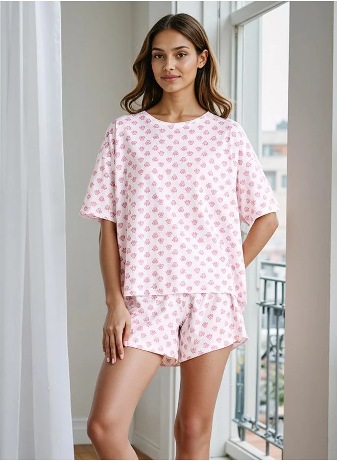 Splash FAV Printed T-shirt and Short Set