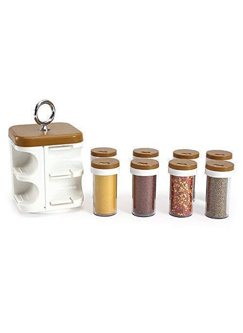 Luxdhara Luxdhara Revolving Plastic Spice Rack Containers Masala Jar Plastic Condiment Storage Jar Masala Box Spice Rack Stand Spice Storage Container Home Kitchen Set 8 Piece Spice Rack  - Image 4