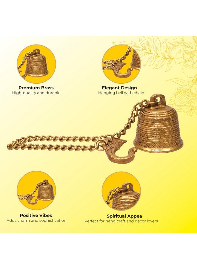 Poshify Hanging Bell (Pack of 2) for Spiritual Decor and Positivity, Hanging Bell, Spiritual Hanging Bell, Meditation Bell, Temple Bell, Puja Bell, Spiritual Decor, Positive Energy Bell - Image 4