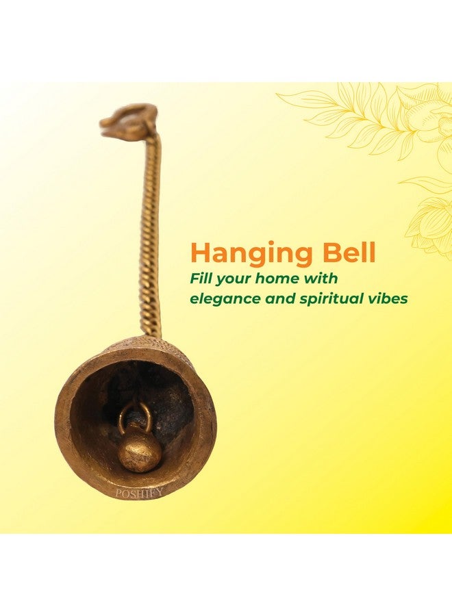 Poshify Hanging Bell (Pack of 2) for Spiritual Decor and Positivity, Hanging Bell, Spiritual Hanging Bell, Meditation Bell, Temple Bell, Puja Bell, Spiritual Decor, Positive Energy Bell - Image 3