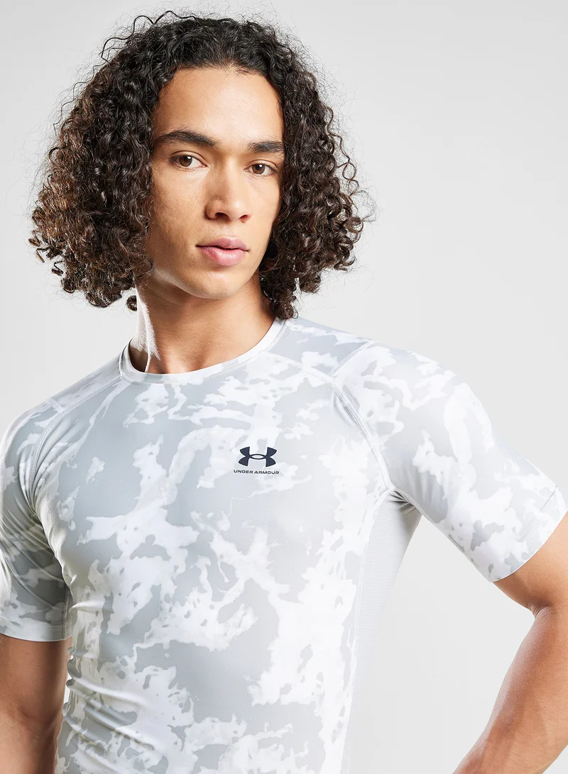 UNDER ARMOUR Heatgear Isochill Printed Compression T-Shirt