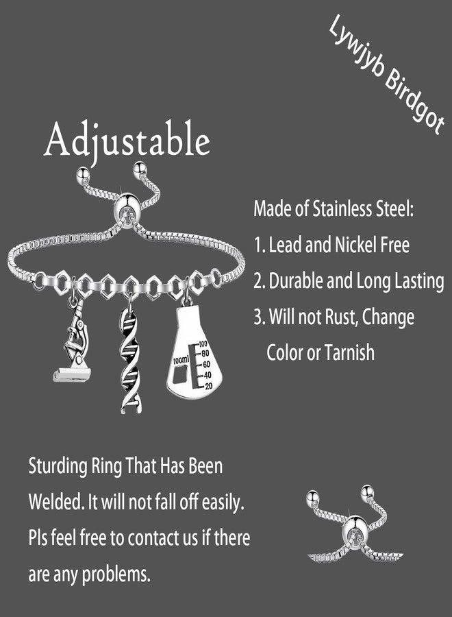 Lywjyb Birdgot Biology Chemistry Gift Atom Microscope Charms Chemistry Jewelry Science Tech Gift (biology br card) - Image 3