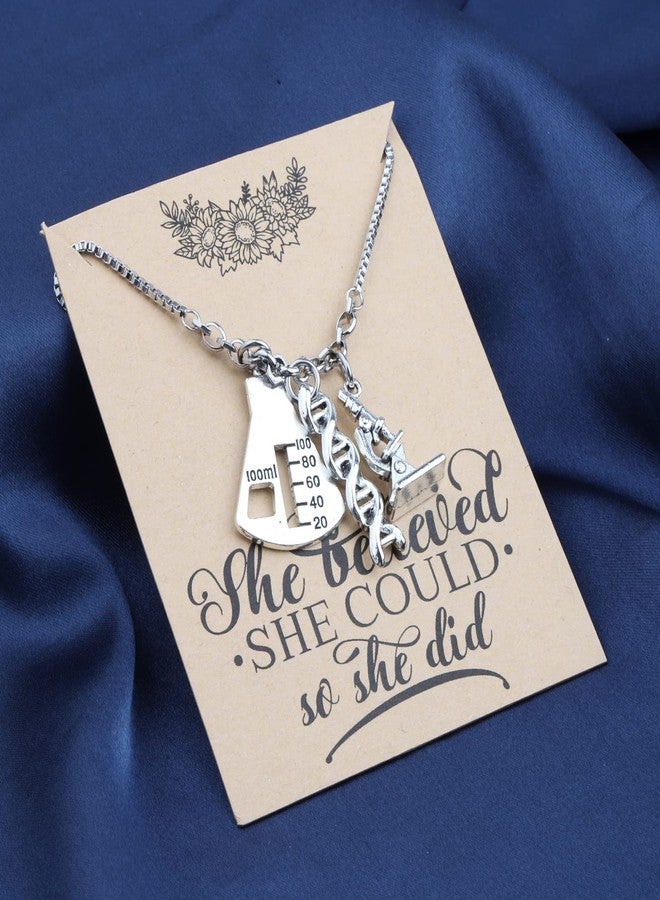 Lywjyb Birdgot Biology Chemistry Gift Atom Microscope Charms Chemistry Jewelry Science Tech Gift (biology br card) - Image 4