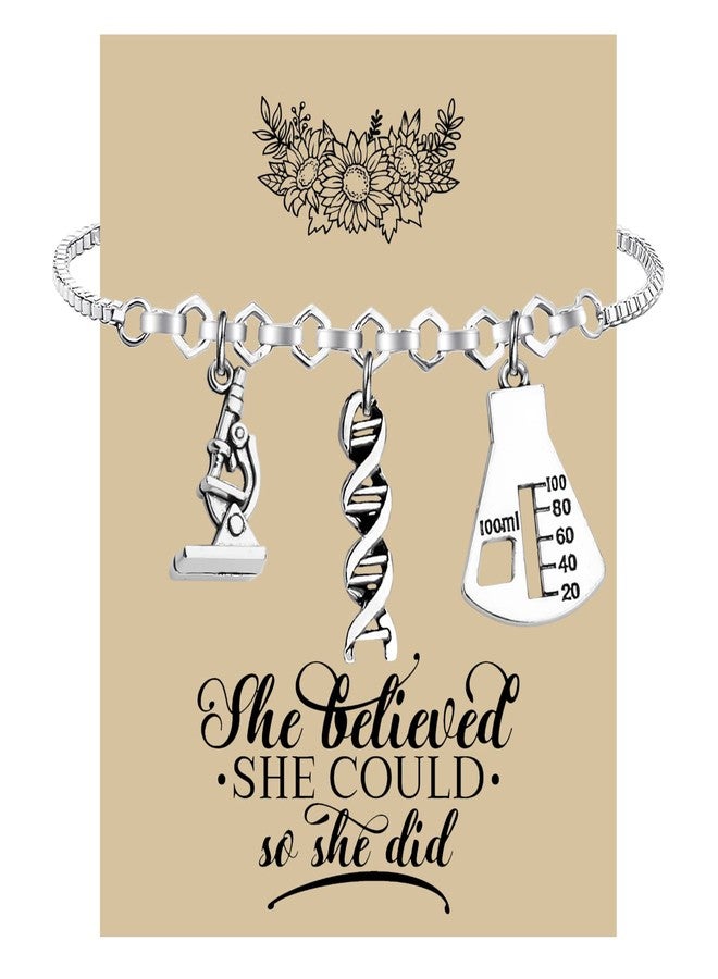 Lywjyb Birdgot Biology Chemistry Gift Atom Microscope Charms Chemistry Jewelry Science Tech Gift (biology br card) - Image 1