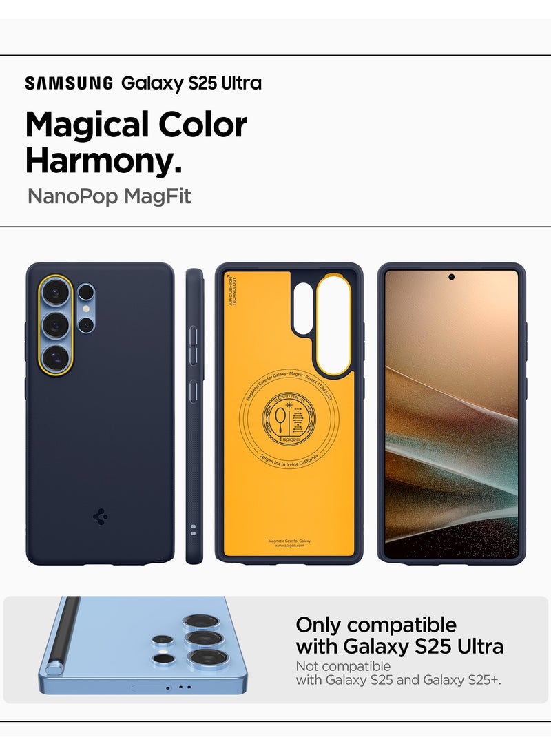 Spigen - Nano Pop Mag Samsung Galaxy S25 ULTRA MagSafe Case Cover Mil Grade (2025) - Blueberry Navy - Image 1