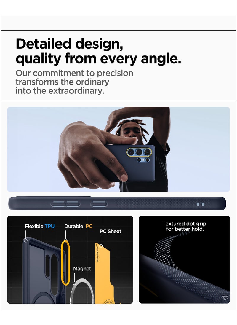 Spigen - Nano Pop Mag Samsung Galaxy S25 ULTRA MagSafe Case Cover Mil Grade (2025) - Blueberry Navy - Image 1