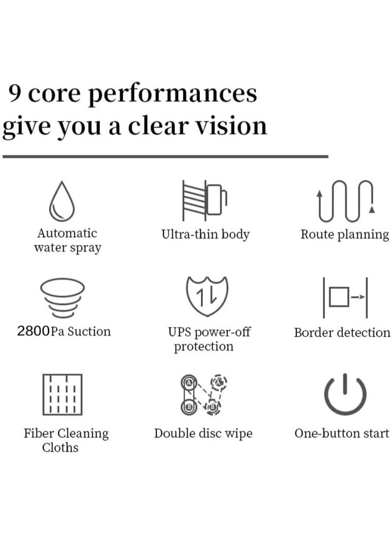 UanTii Water Spray Window Cleaning Robot Intelligent High-rise Double-sided Brushless Motor Glass Cleaner Spray Type with Remote Controller  - Image 4