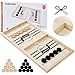 HELLO PAPAYA Fast Sling Puck Game Test Your Speed and Accuracy with This FastPaced Wooden Air Hockey Desktop Battle Board Game Guaranteed Fun Gifts for Family Night or Friends Party - Image 3