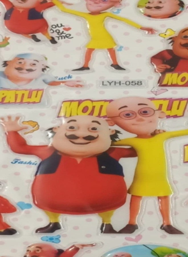 fullfills New Plastic Foam Sticker in Multi Shapes (1 Sheet Motu patlu, 1 Sheet Chota Bheem) - Image 4