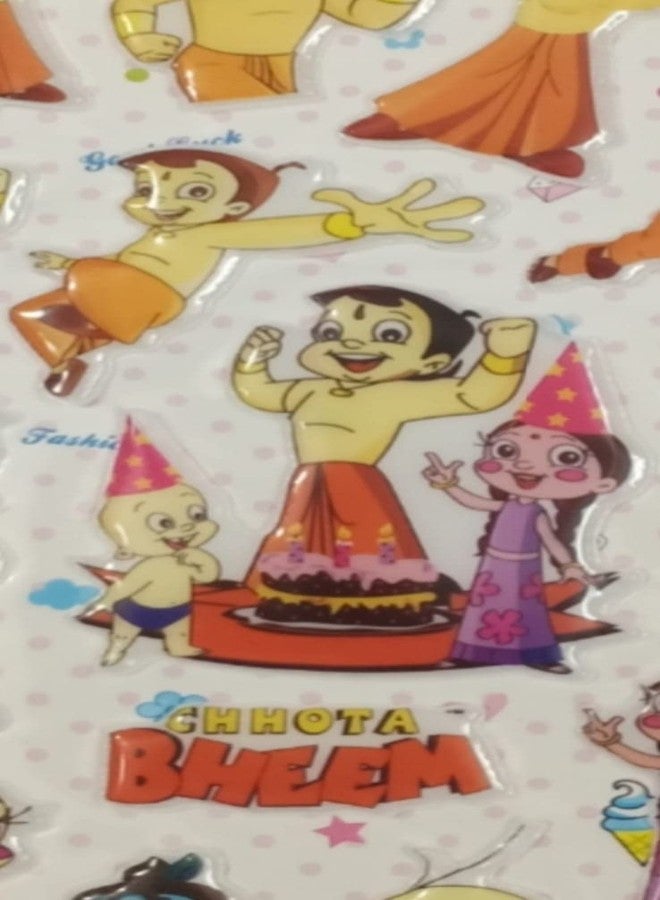 fullfills New Plastic Foam Sticker in Multi Shapes (1 Sheet Motu patlu, 1 Sheet Chota Bheem) - Image 5