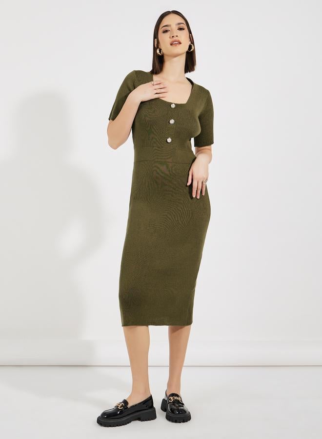 Styli Knit Pencil Dress  - Image 1
