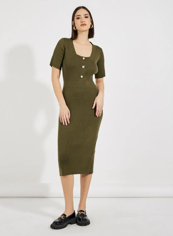 Styli Knit Pencil Dress