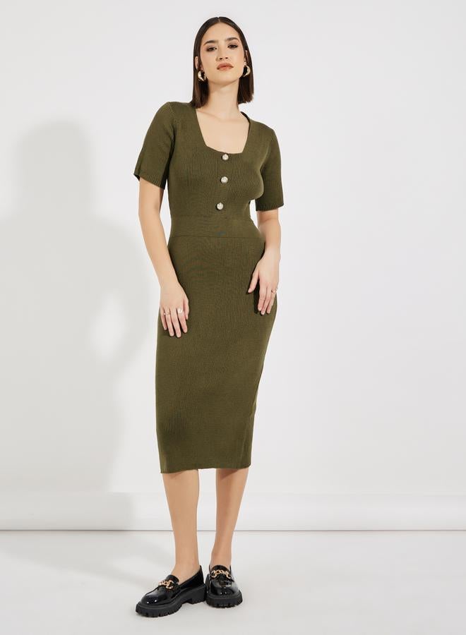 Styli Knit Pencil Dress  - Image 4