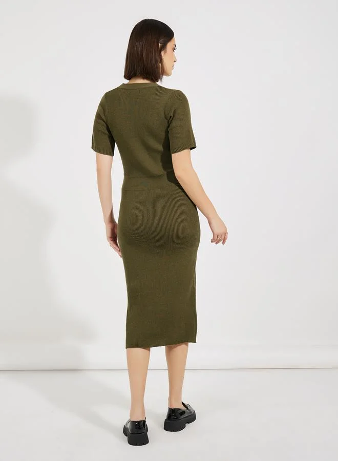 Styli Knit Pencil Dress