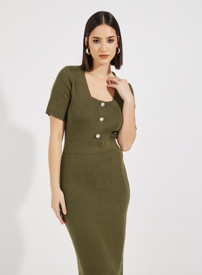 Styli Knit Pencil Dress  - Image 2