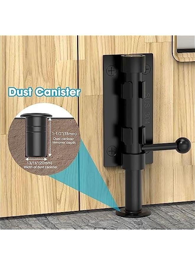 Slide Bolt Gate Latch Hardware, Barrel Bolt Latch, 6.3 Inch Heavy Duty Solid 304 Stainless Steel Black Finish for Wooden Fence/Shed Door/Yard Door/Barn Door/Interior and Outdoor Latch (Black) - Image 3