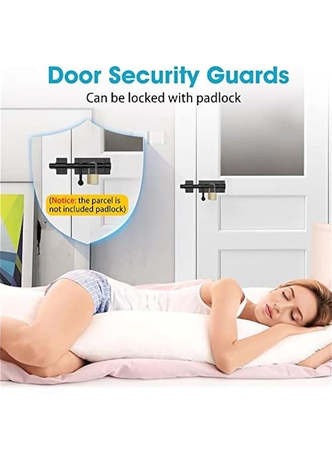 Slide Bolt Gate Latch Hardware, Barrel Bolt Latch, 6.3 Inch Heavy Duty Solid 304 Stainless Steel Black Finish for Wooden Fence/Shed Door/Yard Door/Barn Door/Interior and Outdoor Latch (Black) - Image 2