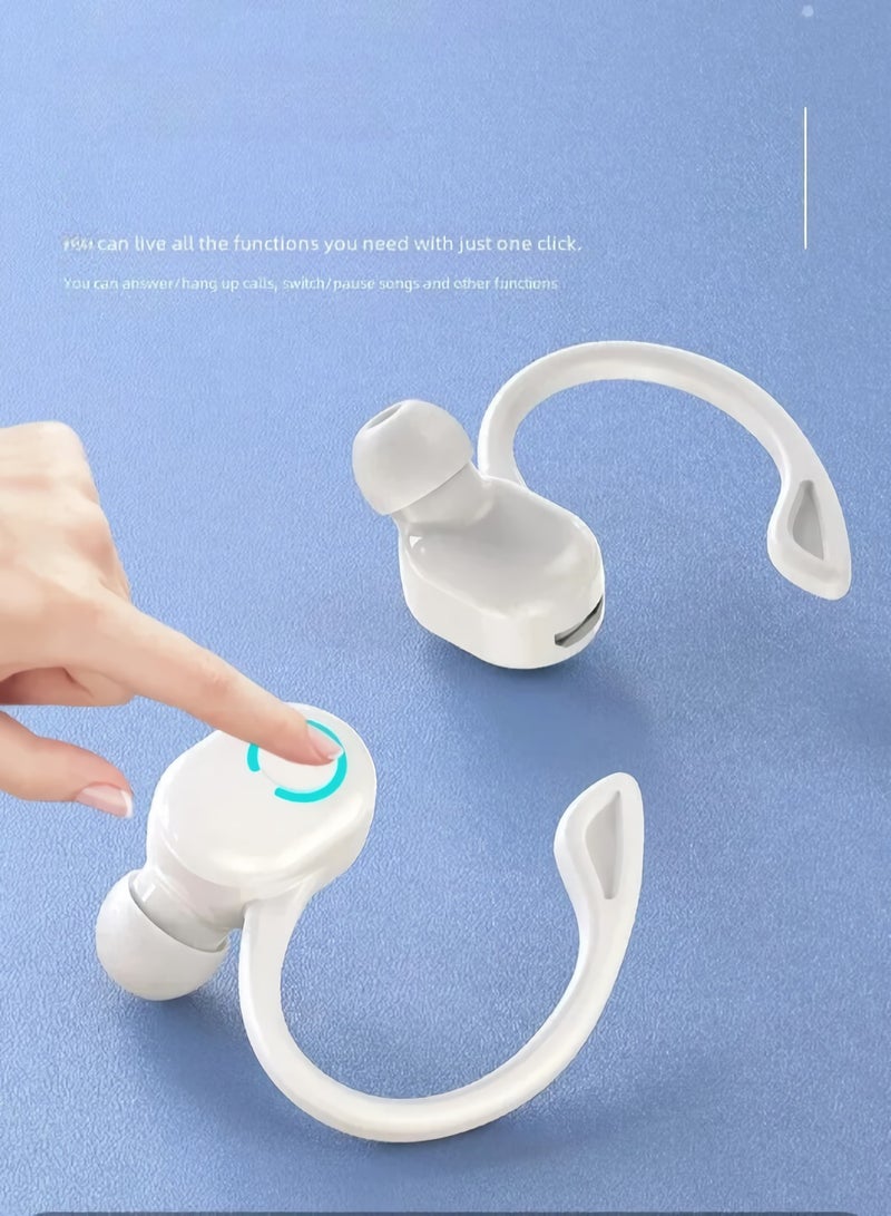 AROAQ S10 Wireless Earphones, Comfortable Portable In Ear Bluetooth Headphones, Ultra Long Standby Hands-free Headset With Microphone, Noise Cancelling Single Ear Earphone For Music, (1pc, White) - Image 2