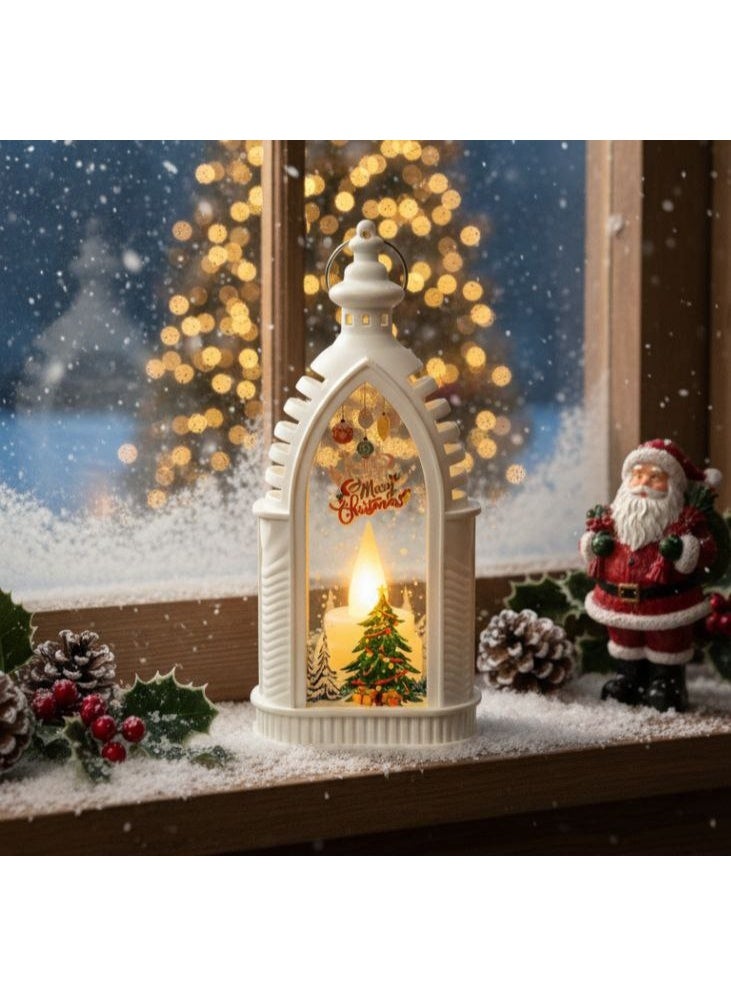 فانوس عيد الميلاد المضيء الساحر مع شجرة عيد الميلاد المتلألئة وتصميم بلاد العجائب الشتوية 6 قطع - Image 2