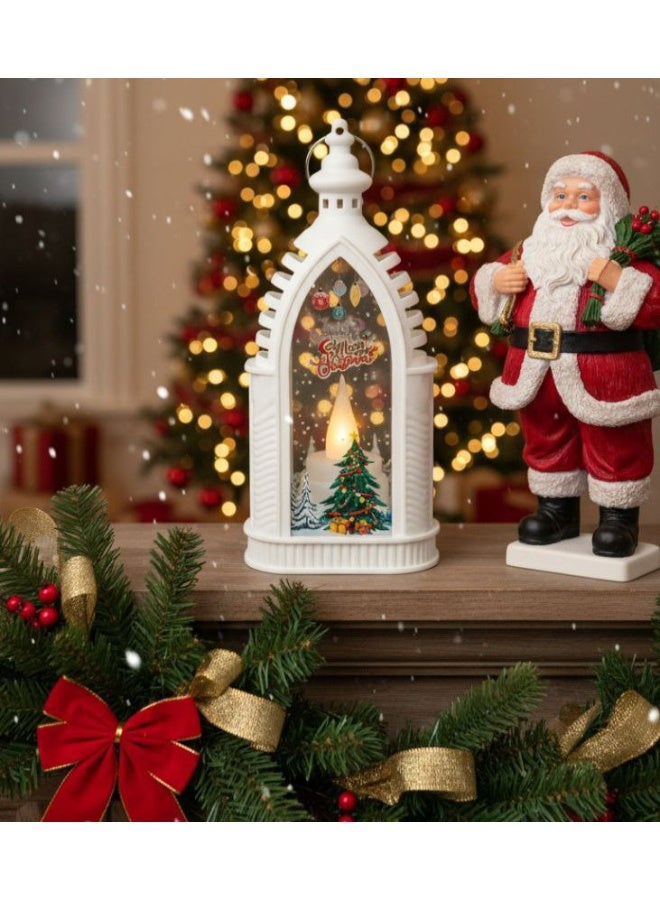 فانوس عيد الميلاد المضيء الساحر مع شجرة عيد الميلاد المتلألئة وتصميم بلاد العجائب الشتوية 6 قطع - Image 3