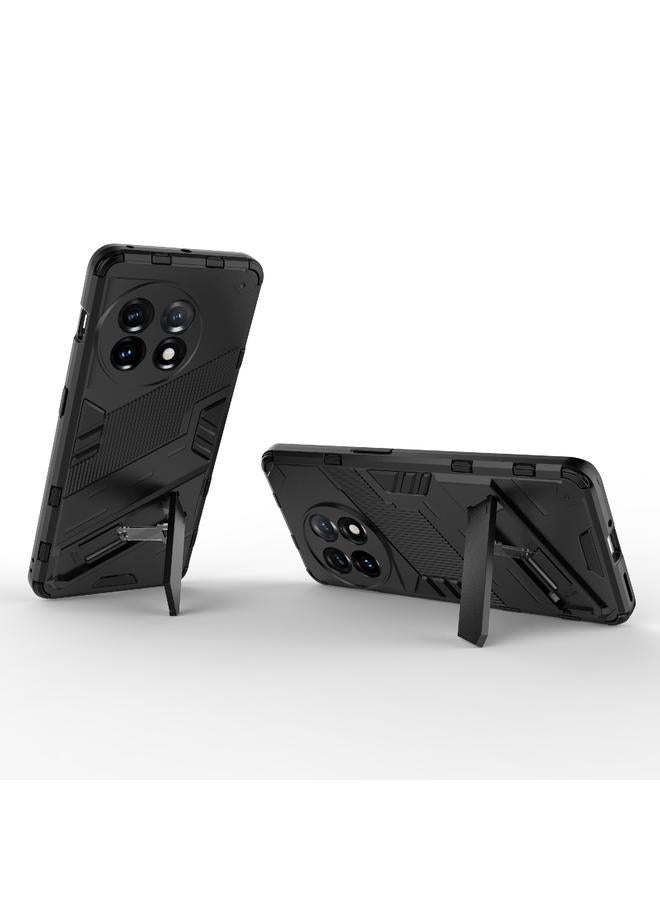 اس-توب جراب لهاتف OnePlus 11 5G Punk Armor 2 في 1 PC + جراب هاتف مقاوم للصدمات من مادة TPU مع حامل غير مرئي - Image 3