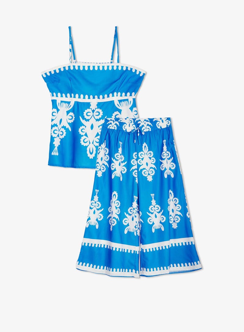 Ella Plus Printed Top & Pant Set - Image 3