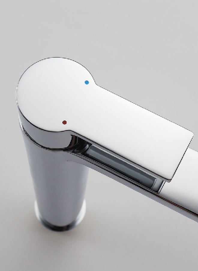 Aqua Drop Elegant and Modern Design Hot and Cold Basin Mixer Faucet Chrome 11 x 5 x 5 Inch JS-622301 - Image 2