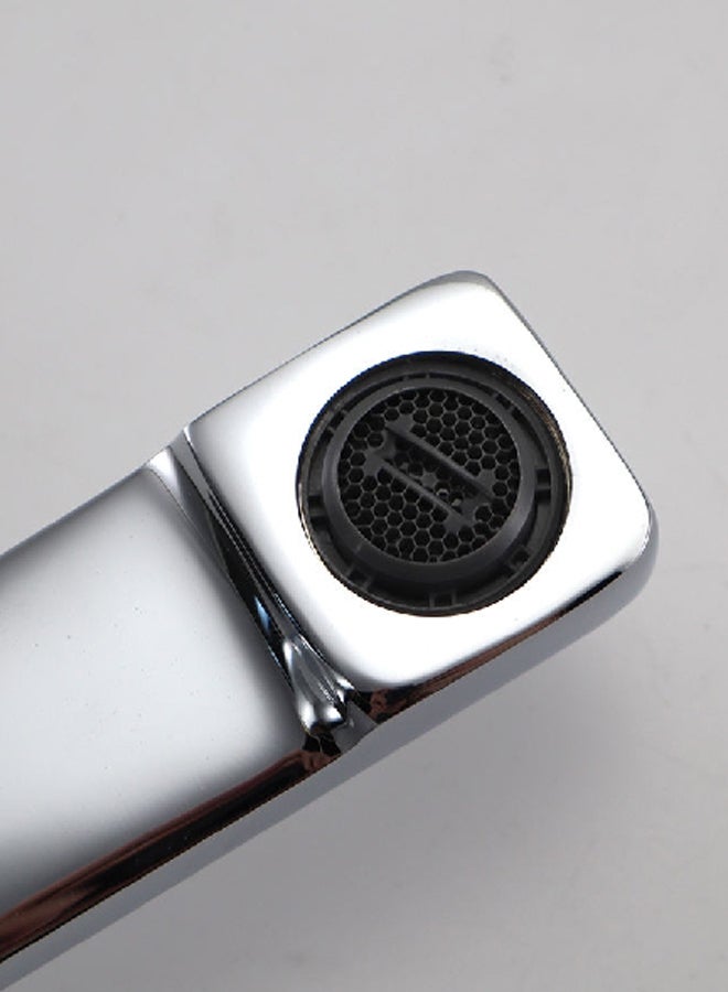 Aqua Drop Elegant and Modern Design Hot and Cold Basin Mixer Faucet Chrome 11 x 5 x 5 Inch JS-622301 - Image 3