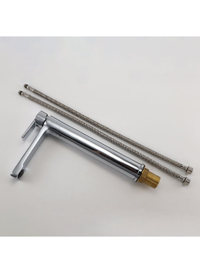 Aqua Drop Elegant and Modern Design Hot and Cold Basin Mixer Faucet Chrome 11 x 5 x 5 Inch JS-622301 - Image 4