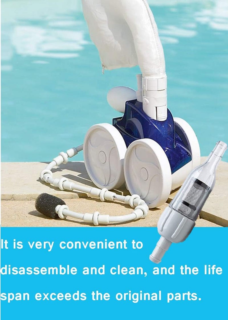 MAKHOON Pool Cleaner Assembly 48-080 with 2 Feed Hose Nuts D15 Replacement Compatible with 48-080 in-Line Filter and Replace Universal Wall Fitting (UWF) Filter Screen 6-504-00 (2) - Image 3