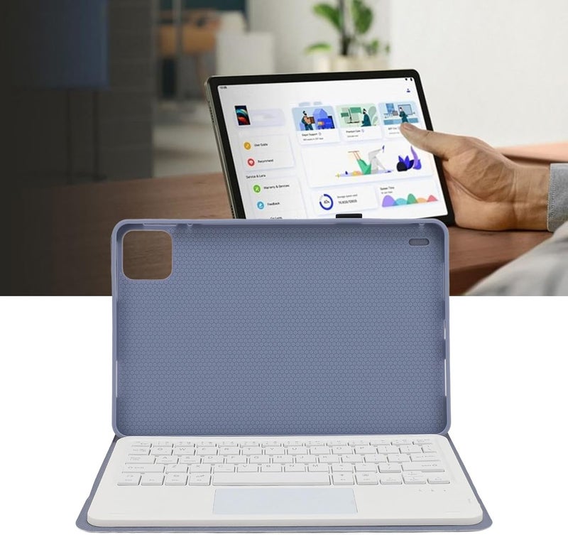 Pad 6 6 Pro 11 Inch 2023 Keyboard Case Stylish Protective Cover with Removable Keyboard, for Tablet Users PU Stand Cover (Purple) - Image 5