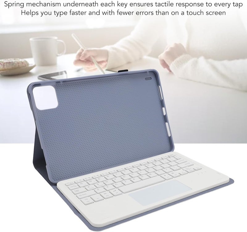 Pad 6 6 Pro 11 Inch 2023 Keyboard Case Stylish Protective Cover with Removable Keyboard, for Tablet Users PU Stand Cover (Purple) - Image 3