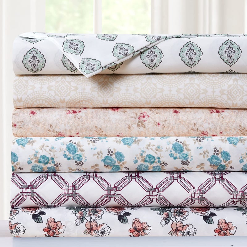 Modern Threads Printed 3-Piece Extra Soft Bedding Sheets & Pillowcase Set, Deep Pocket up to 16 inch Mattress Forever Roses Twin - Image 4