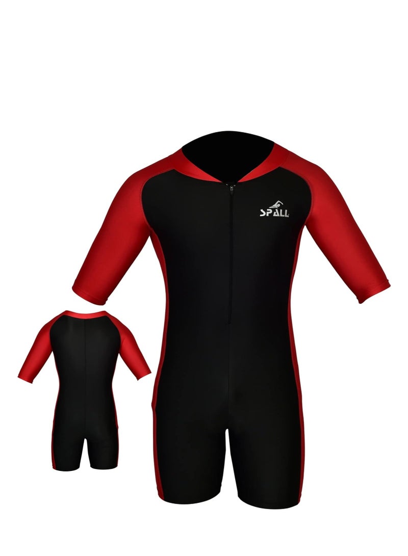 Spall Youth One Piece Short Sleeve Swimsuit for Boys & Girls | Kids Full Body Swimwear with UV Protection | Quick-Dry Comfortable Swimming Suit for Beach, Surfing, Pool & Water Sports - Image 2
