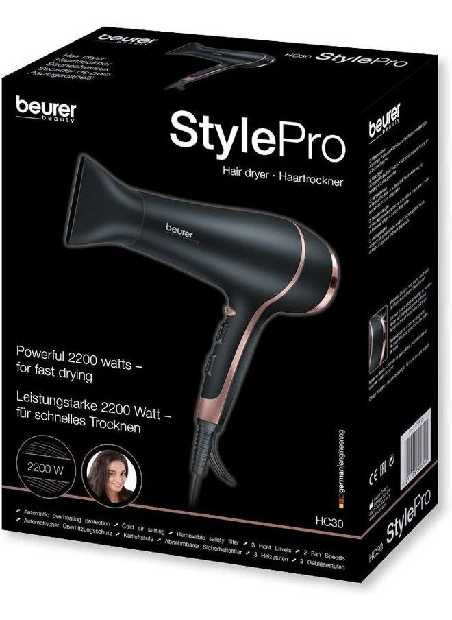 Nextlevel Hc30 With Germen Technology 2400 Watts Hair Dryer With 3 Heat Levels Cold Air Setting Soft Touch Surface 2 Fan Speeds Along With Loop For Hanging Anywhere (3 Year Warranty)