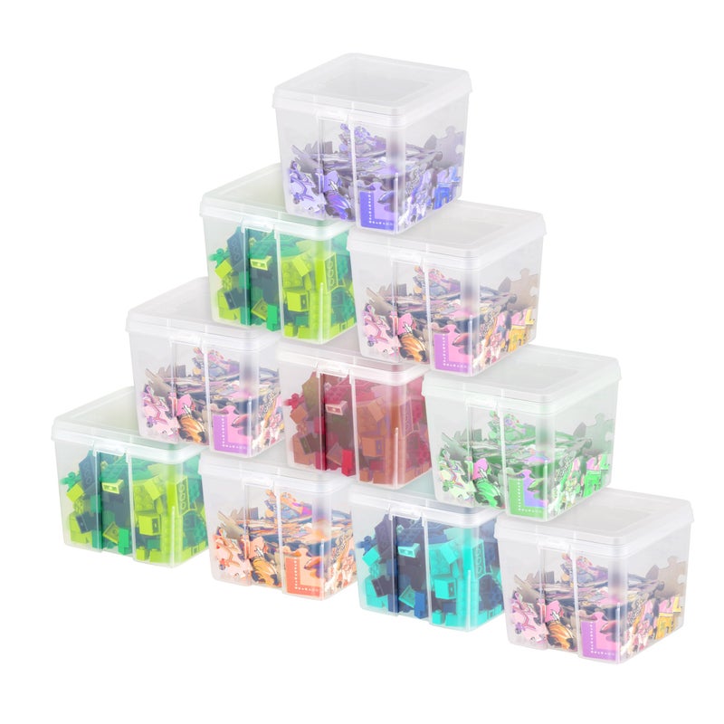 آيريس حاوية تخزين رأسية صغيرة من Iris USA لمنظمة المنزل والمكاتب ذات السعة الكبيرة القابلة للتكديس من أجل مستحضرات التجميل للقرطاسية ومزيد من منظم طويل القامة من 10 - Image 1