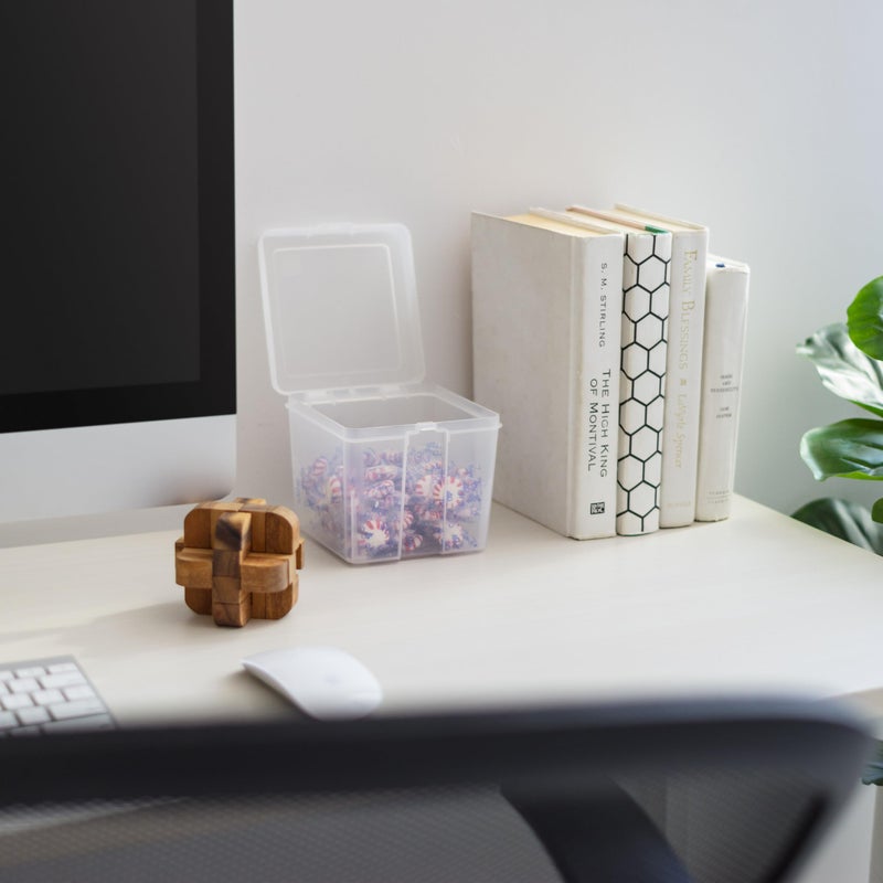 آيريس حاوية تخزين رأسية صغيرة من Iris USA لمنظمة المنزل والمكاتب ذات السعة الكبيرة القابلة للتكديس من أجل مستحضرات التجميل للقرطاسية ومزيد من منظم طويل القامة من 10 - Image 4