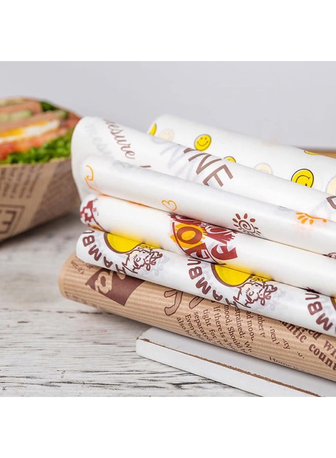 La Llareta 100 Sheets Cheese Wrap Paper, Food Packaging Paper, Waterproof and Oil Resistant for Sandwich/Bread/Cake/Burger - Image 4