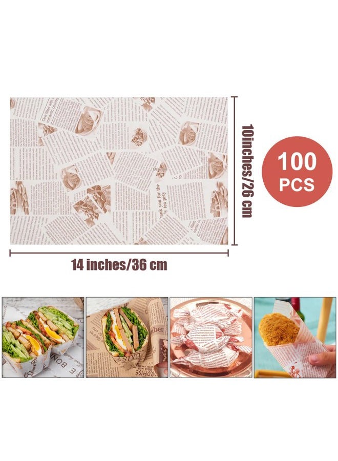 La Llareta 100 Sheets Cheese Wrap Paper, Food Packaging Paper, Waterproof and Oil Resistant for Sandwich/Bread/Cake/Burger - Image 2