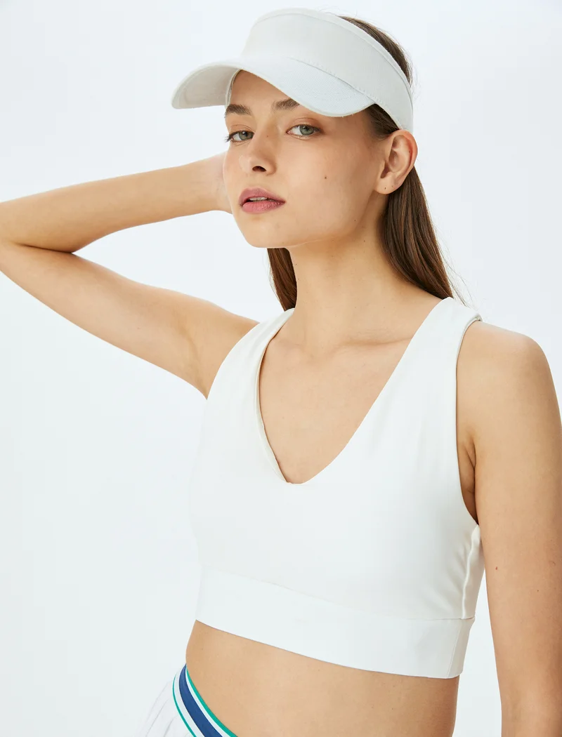 KOTON Koton | Solid V-Neck Sports Bra