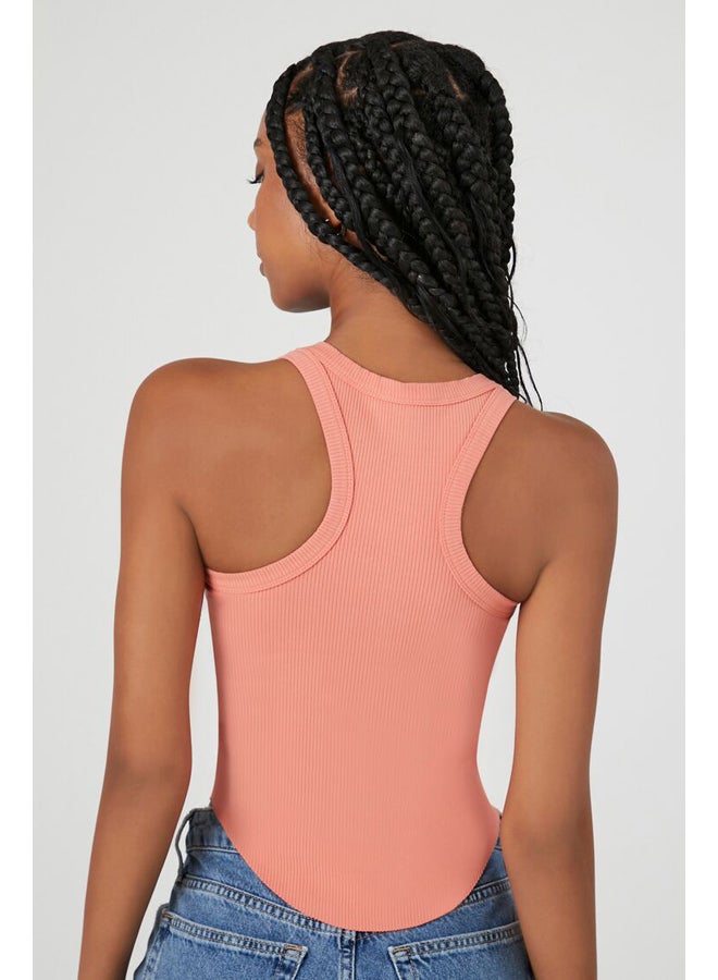 FOREVER 21 Racerback Curved-Hem Tank Top - Image 4