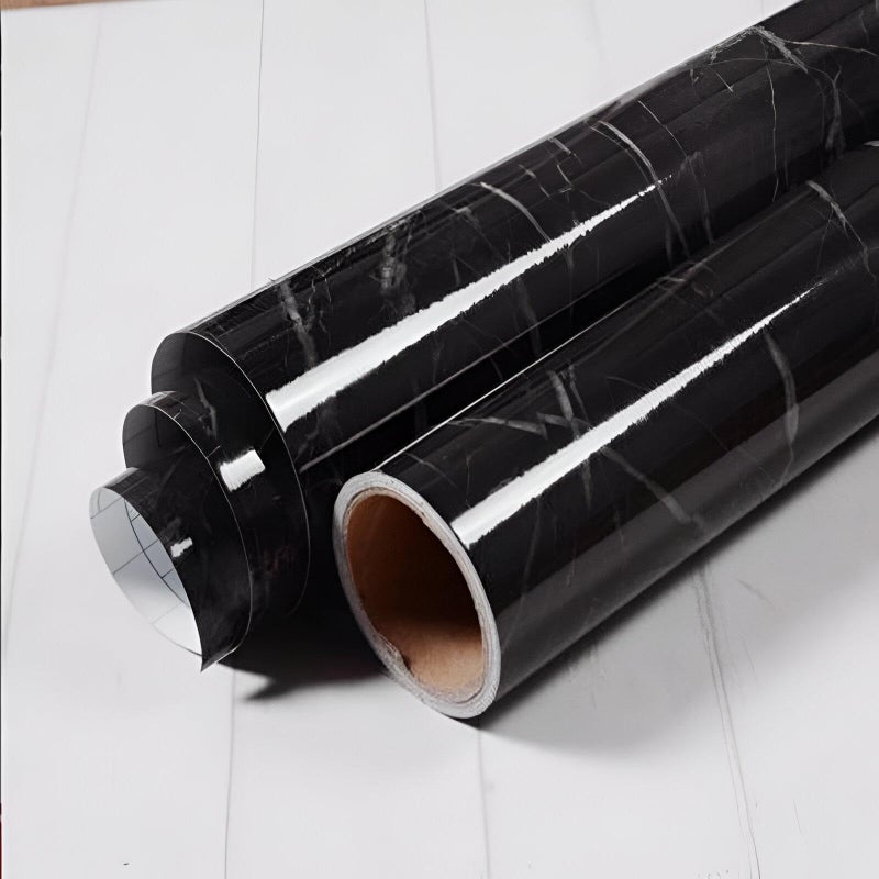 Marble sticker roll-large 24 × 196 inch, waterproof and removable PVC material, for decorating kitchens, cabinets, furniture, easy to apply and remove without any residue - Image 1