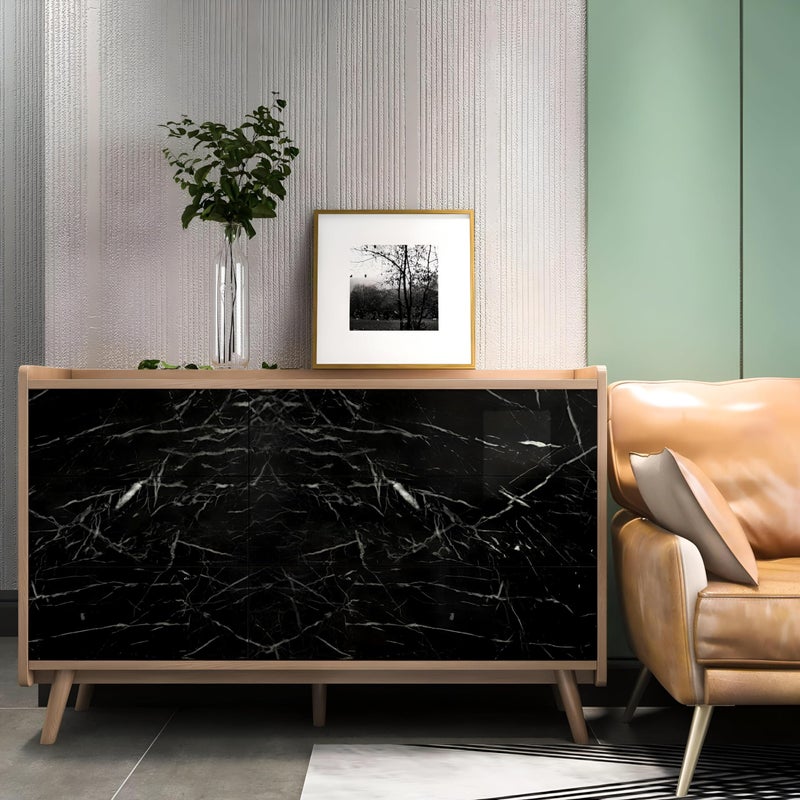 Marble sticker roll-large 24 × 196 inch, waterproof and removable PVC material, for decorating kitchens, cabinets, furniture, easy to apply and remove without any residue - Image 3